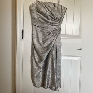 Maggie London Silver Occasion Dress, size 4